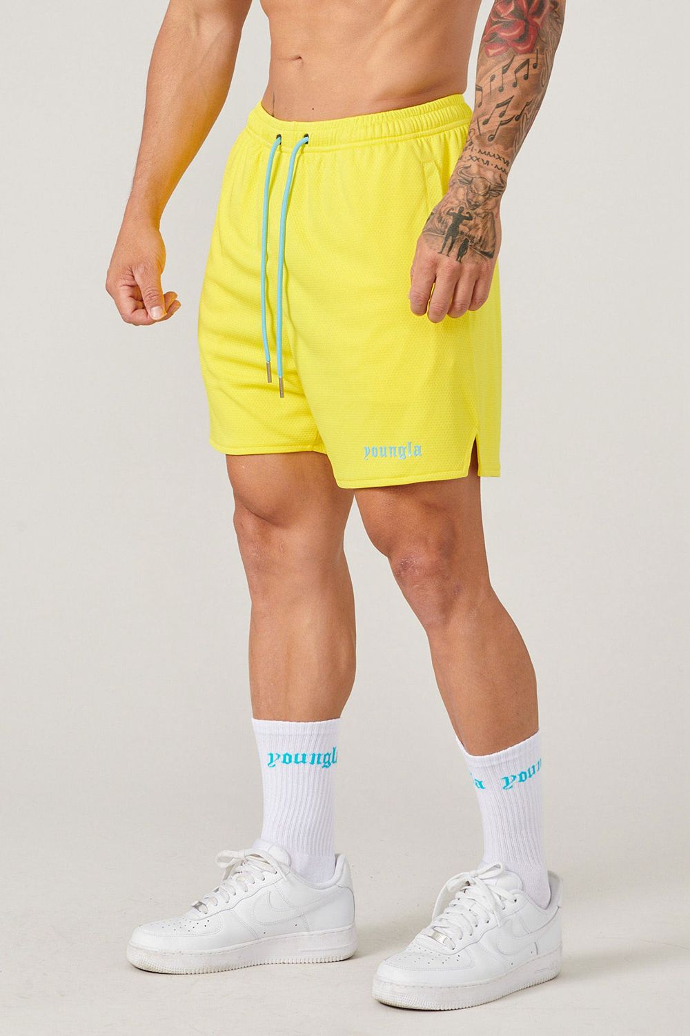 Young LA 134 Game-Time Shorts & Socks Set Yellow Canada | BXEF-82605