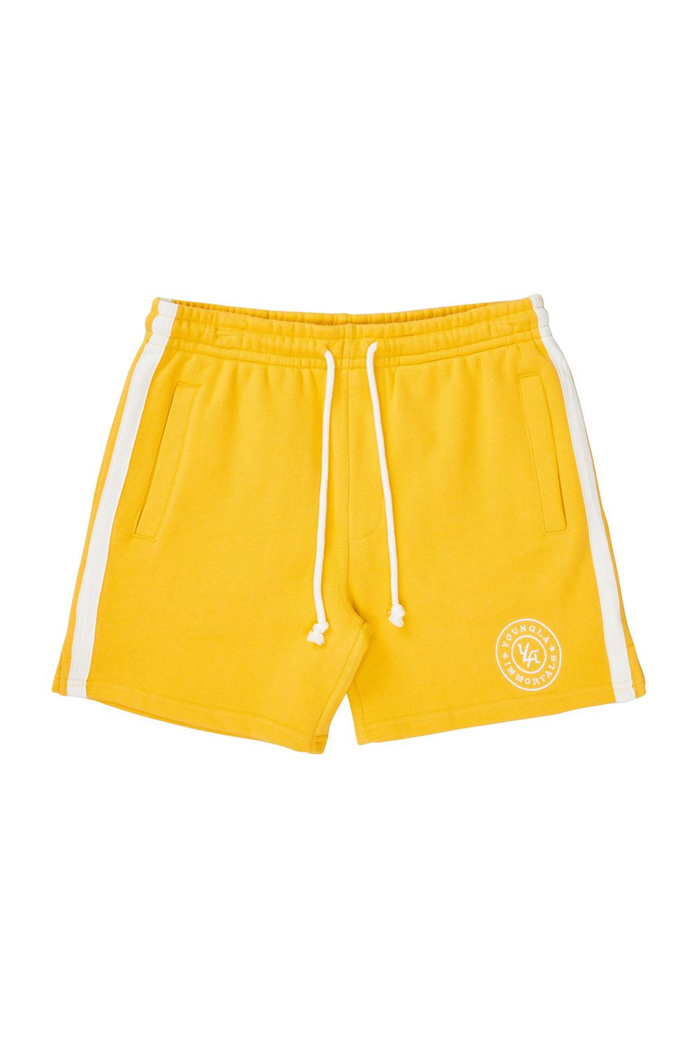 Young LA 137 - Golden Era Bodybuilding Shorts Yellow Canada | JBNR-17346