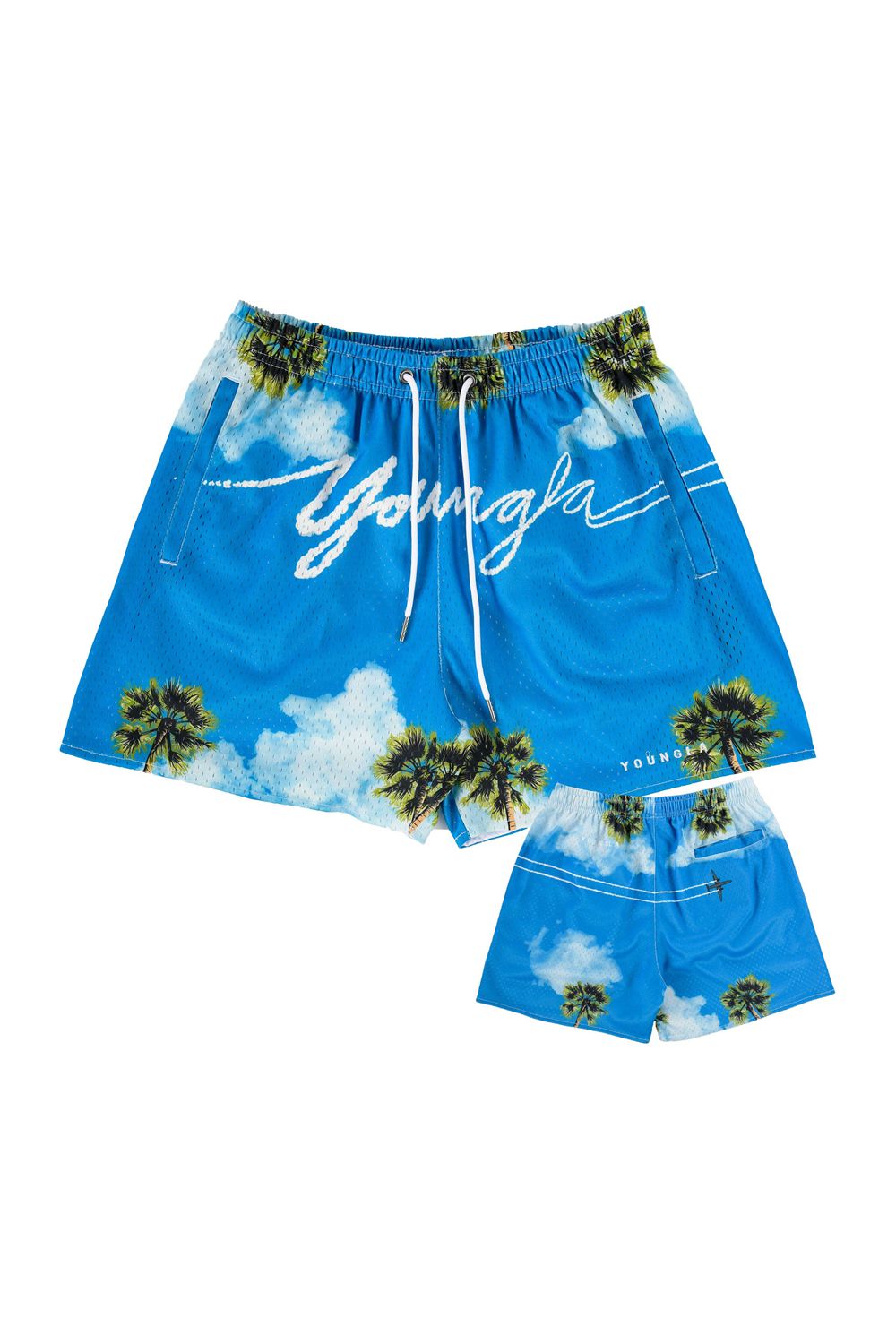 Young LA 141 The Block Party Shorts Blue Canada | GZBU-78345