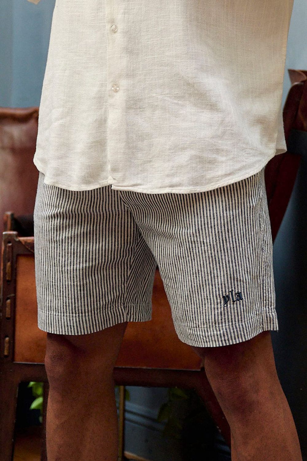 Young LA 147 - Simply Linen Shorts Grey Canada | AIWT-51403