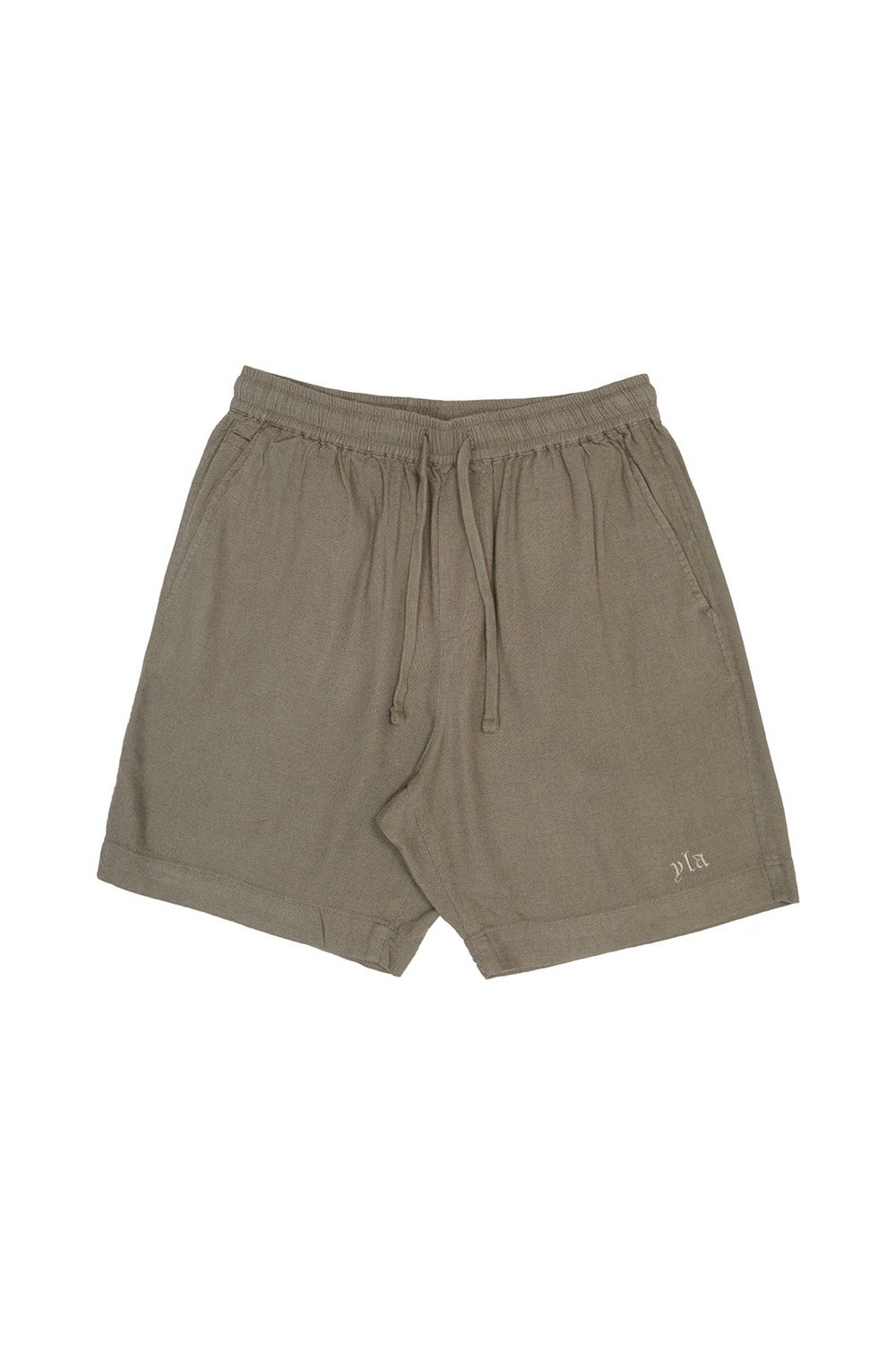 Young LA 147 - Simply Linen Shorts Olive Canada | KNOP-06791