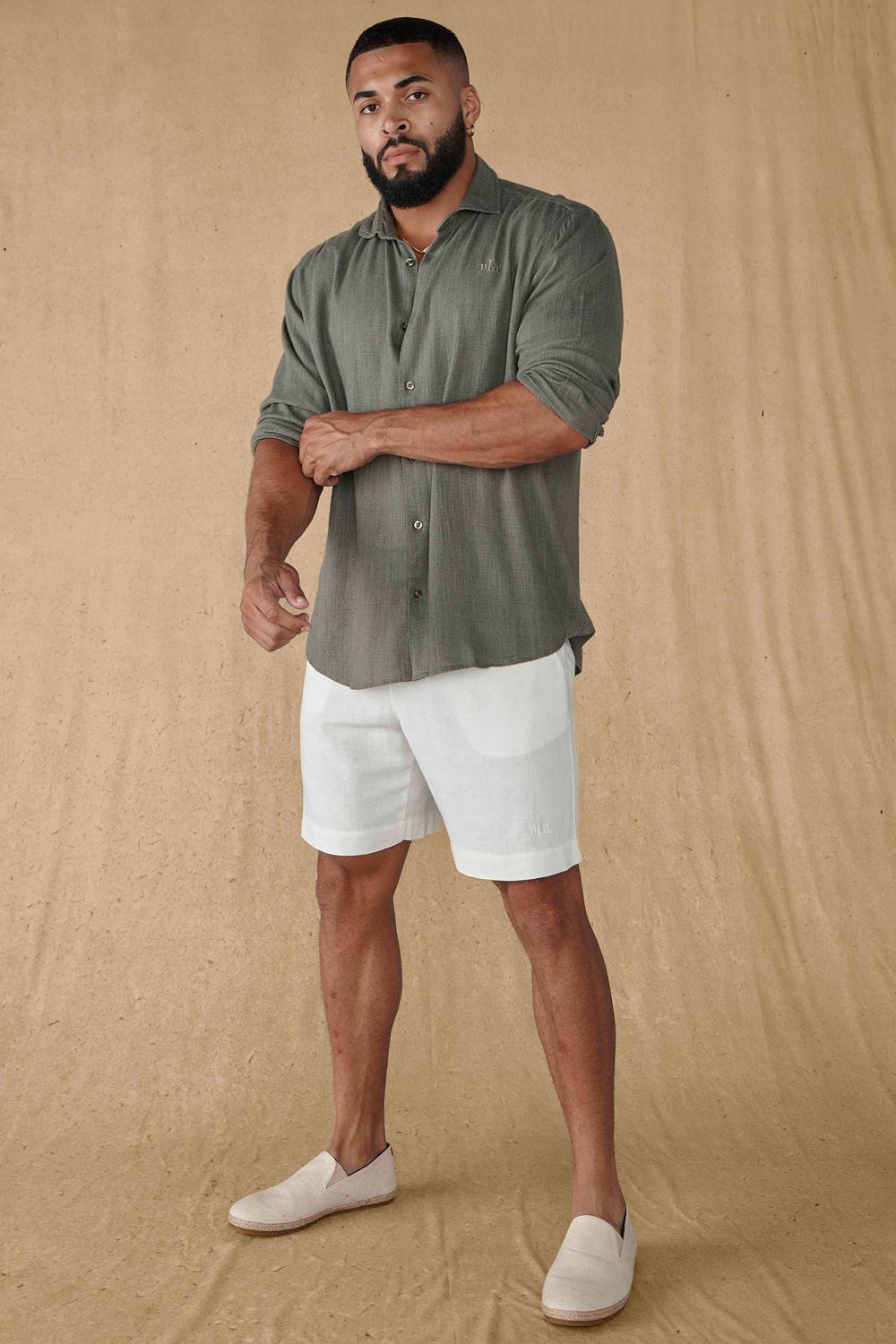 Young LA 147 - Simply Linen Shorts White Canada | IUMQ-34750