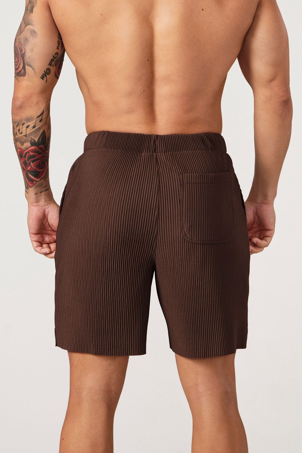 Young LA 148 Pleated Festival Shorts Brown Canada | YWBK-28963