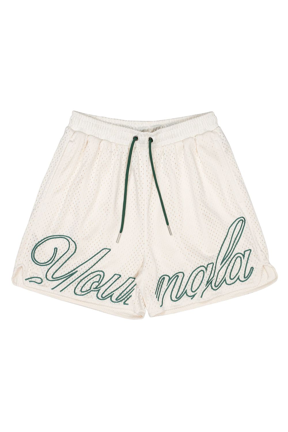 Young LA 155 Championship Shorts White Green Canada | QPOL-53461