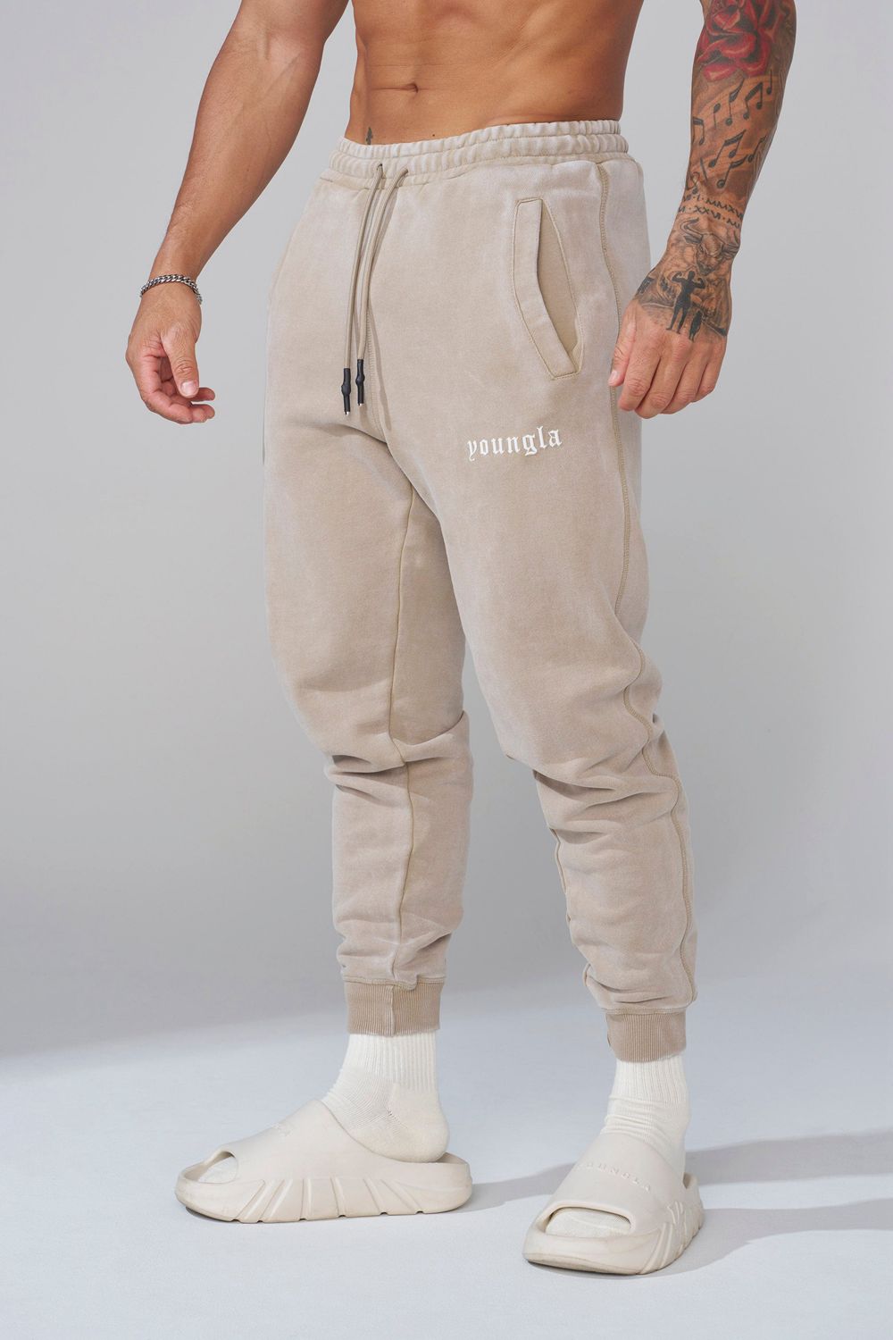 Young LA 2022 - Love Sets - Joggers Beige Canada | IEBN-54076