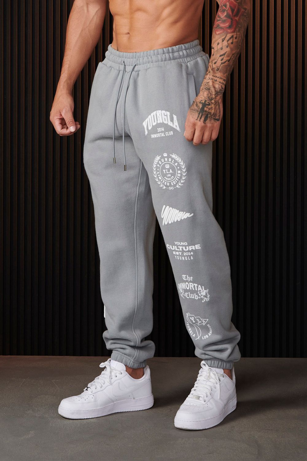 Young LA 204 - Immortal Killer Joggers Light Grey Canada | LIRO-79518