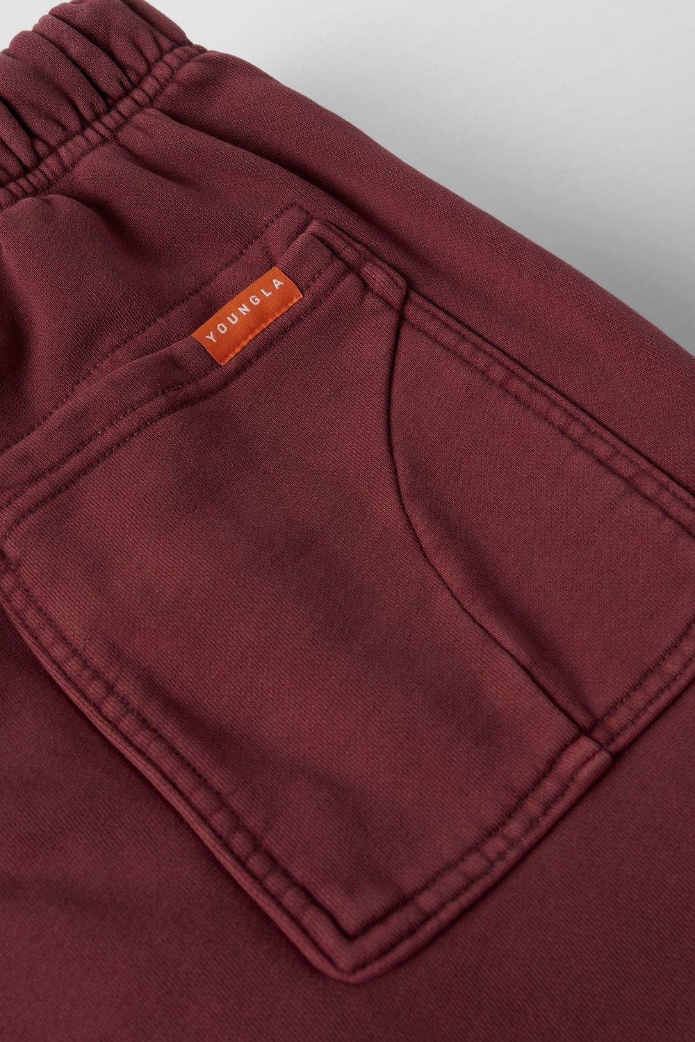 Young LA 2078 - Minimal No Cuff Joggers Burgundy Canada | SCXG-76980