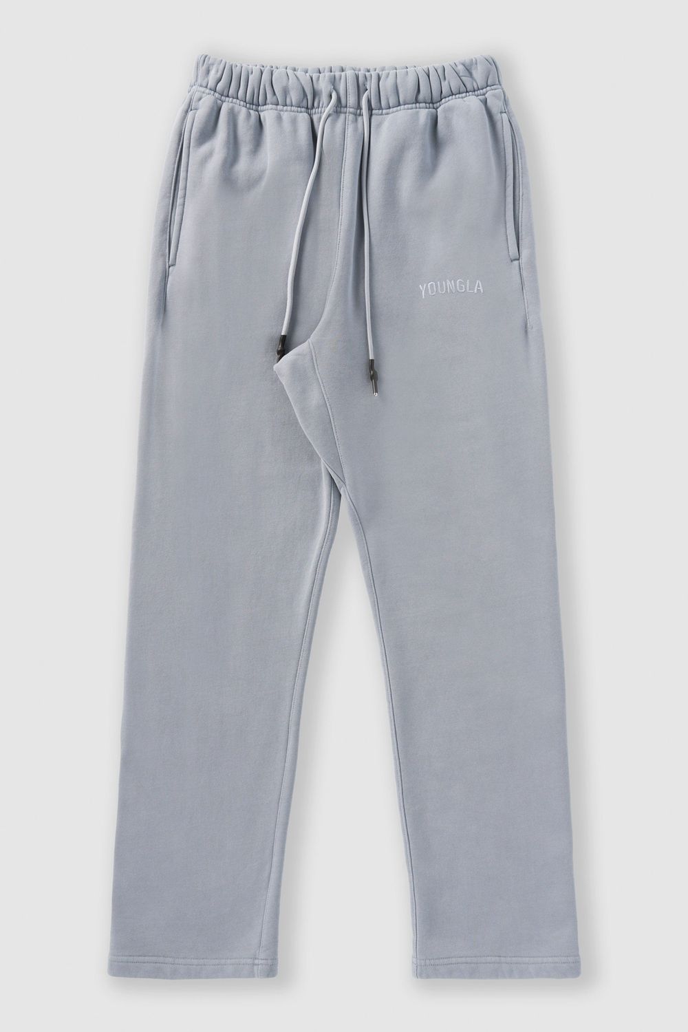 Young LA 2078 - Minimal No Cuff Joggers Light Grey Canada | MVCO-54893