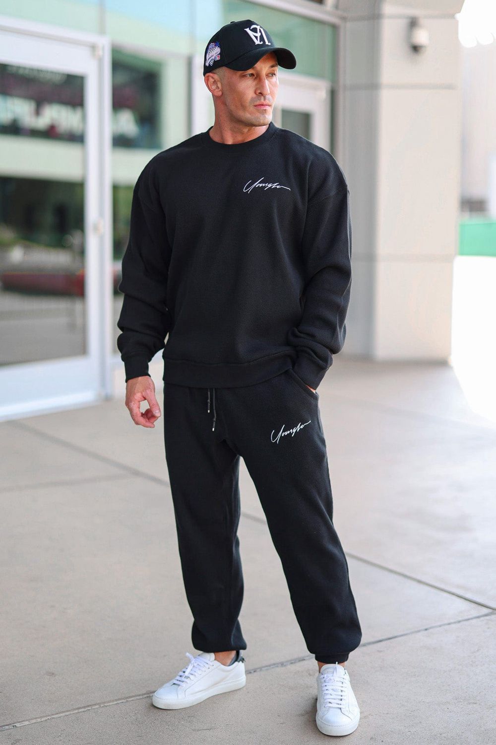 Young LA 207 Cozy Thermal Joggers Black Canada | TLUJ-04267