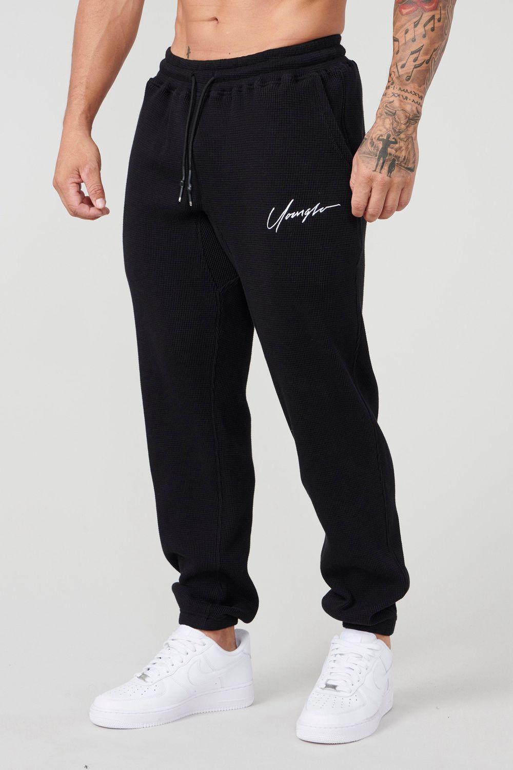 Young LA 207 Cozy Thermal Joggers Black Canada | TLUJ-04267