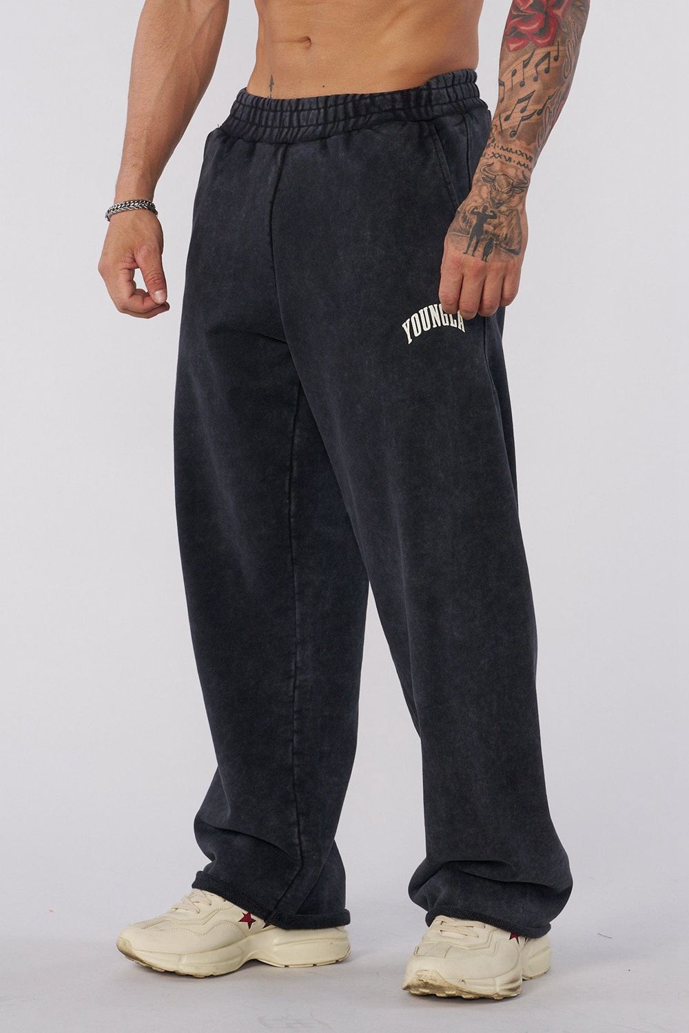 Young LA 2088 - New Wave Baggy Sweats Black Canada | ODGM-74012