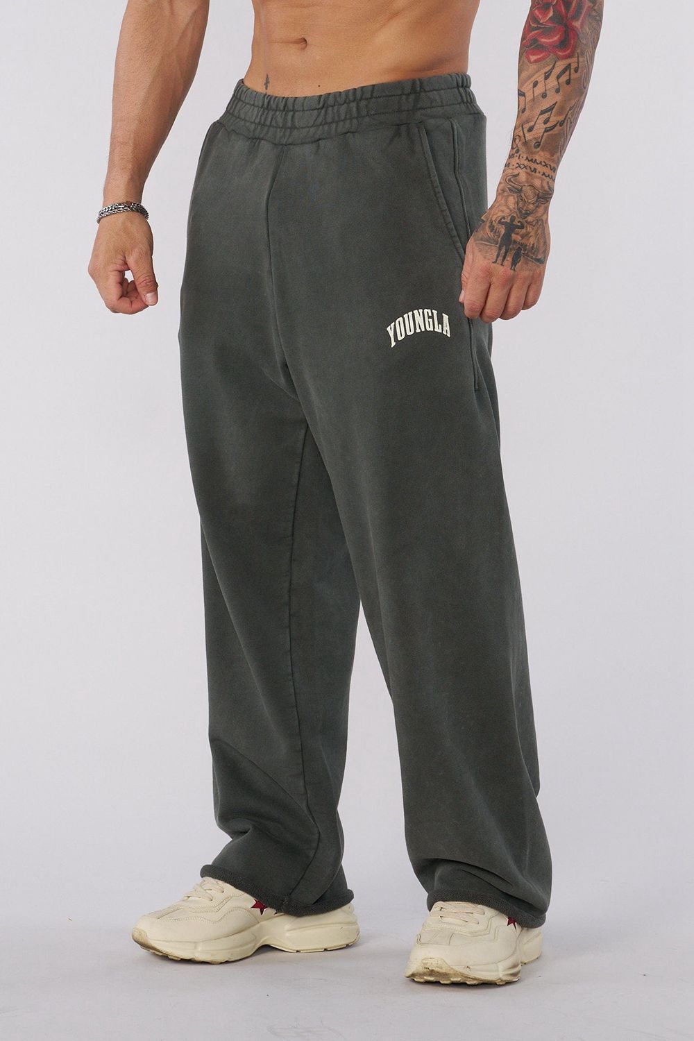 Young LA 2088 - New Wave Baggy Sweats Grey Canada | BAKE-12083