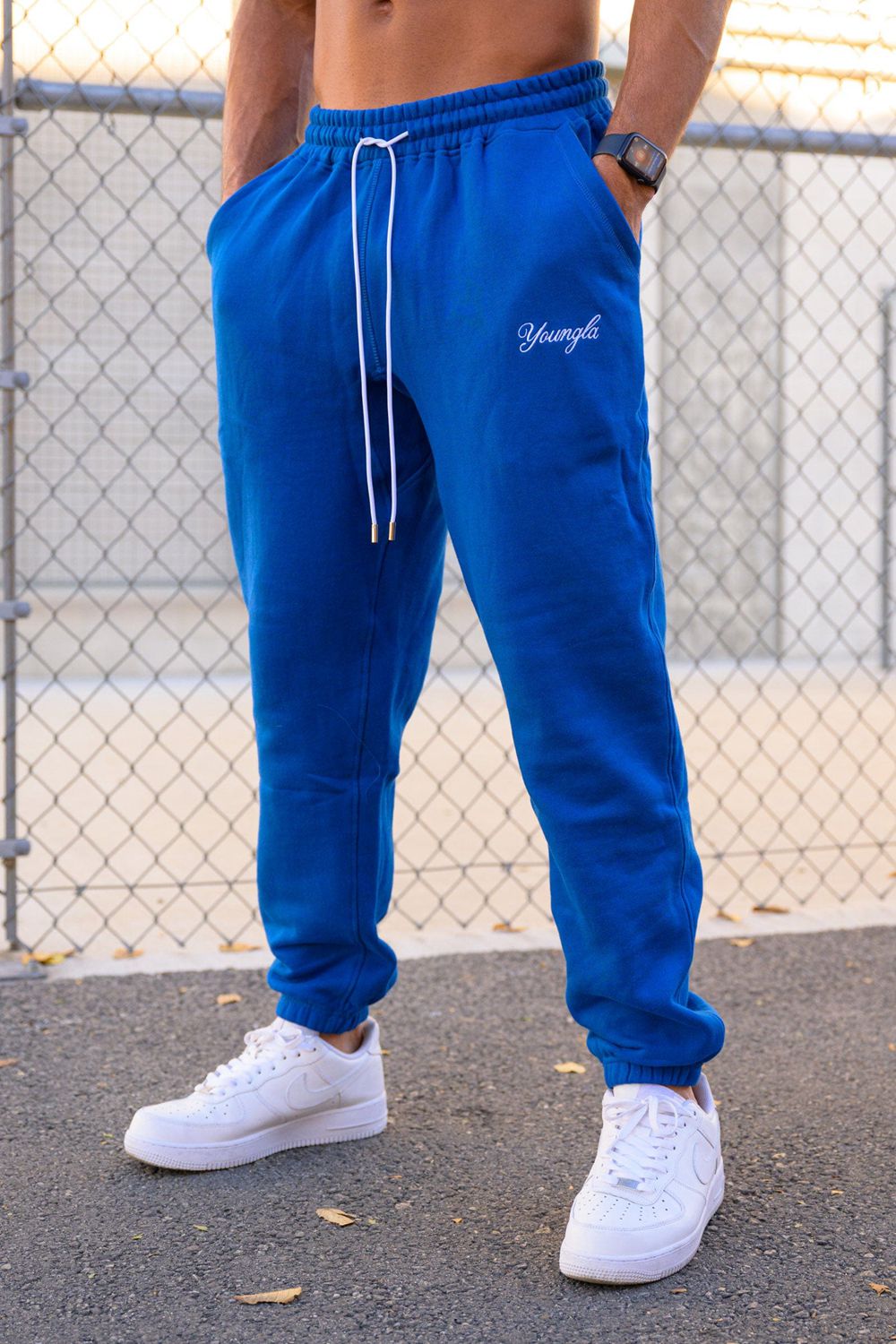 Young LA 211 For Him Joggers Blue Canada | BMGJ-78423