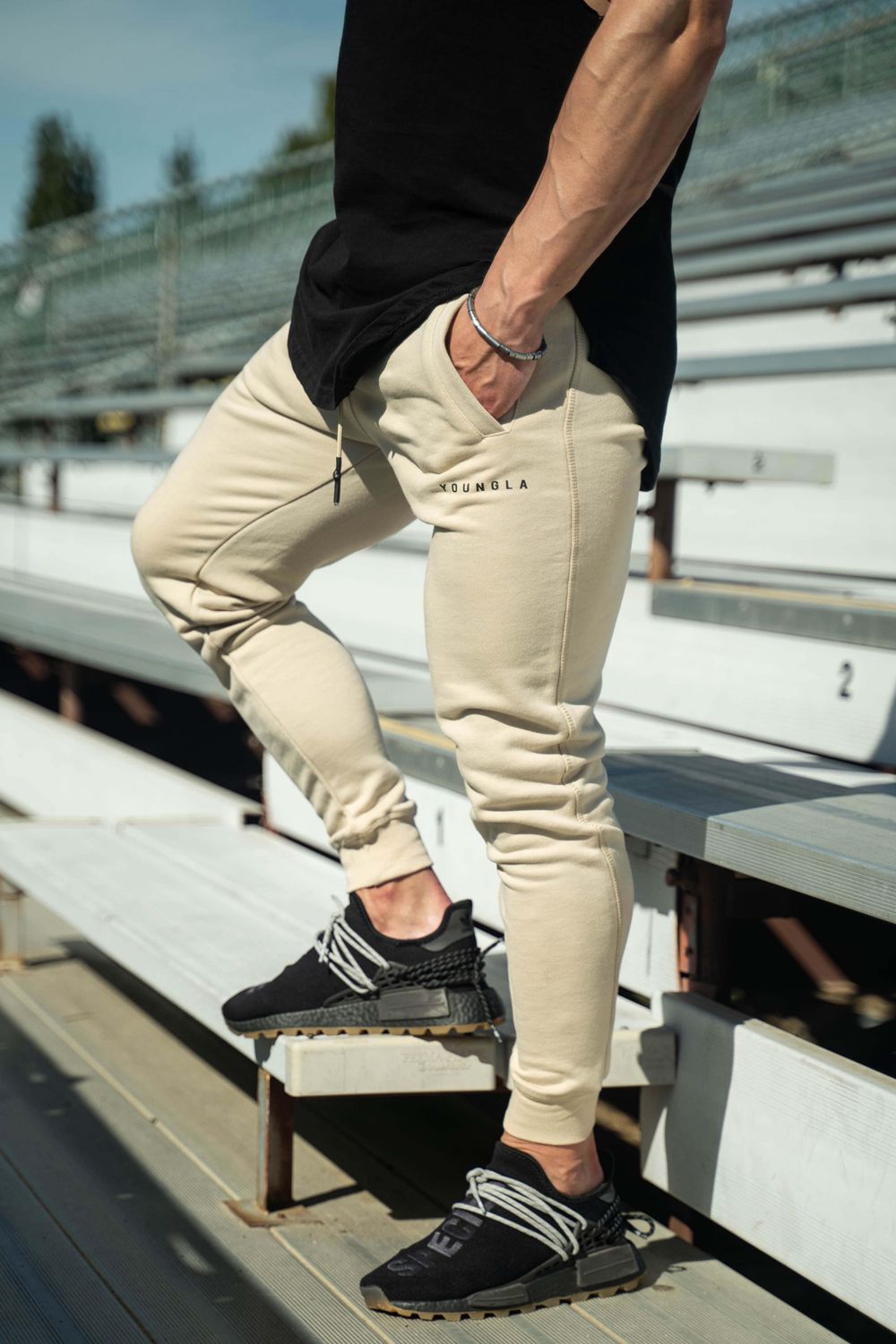 Young LA 213 Elite Joggers Beige Canada | ALVE-80347