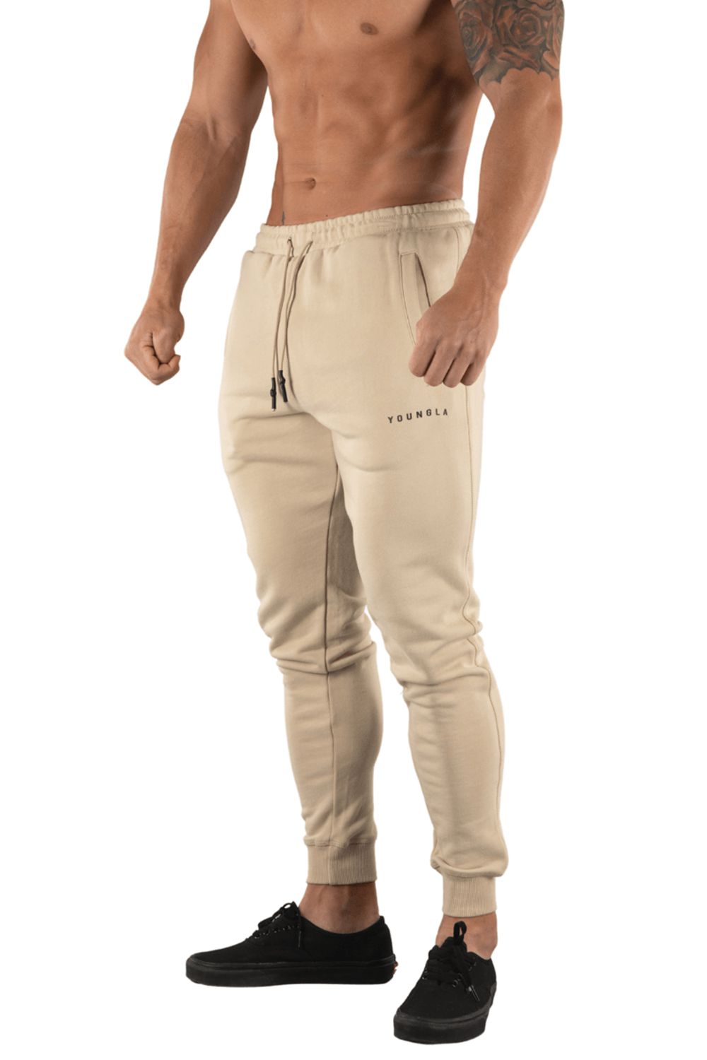 Young LA 213 Elite Joggers Beige Canada | ALVE-80347