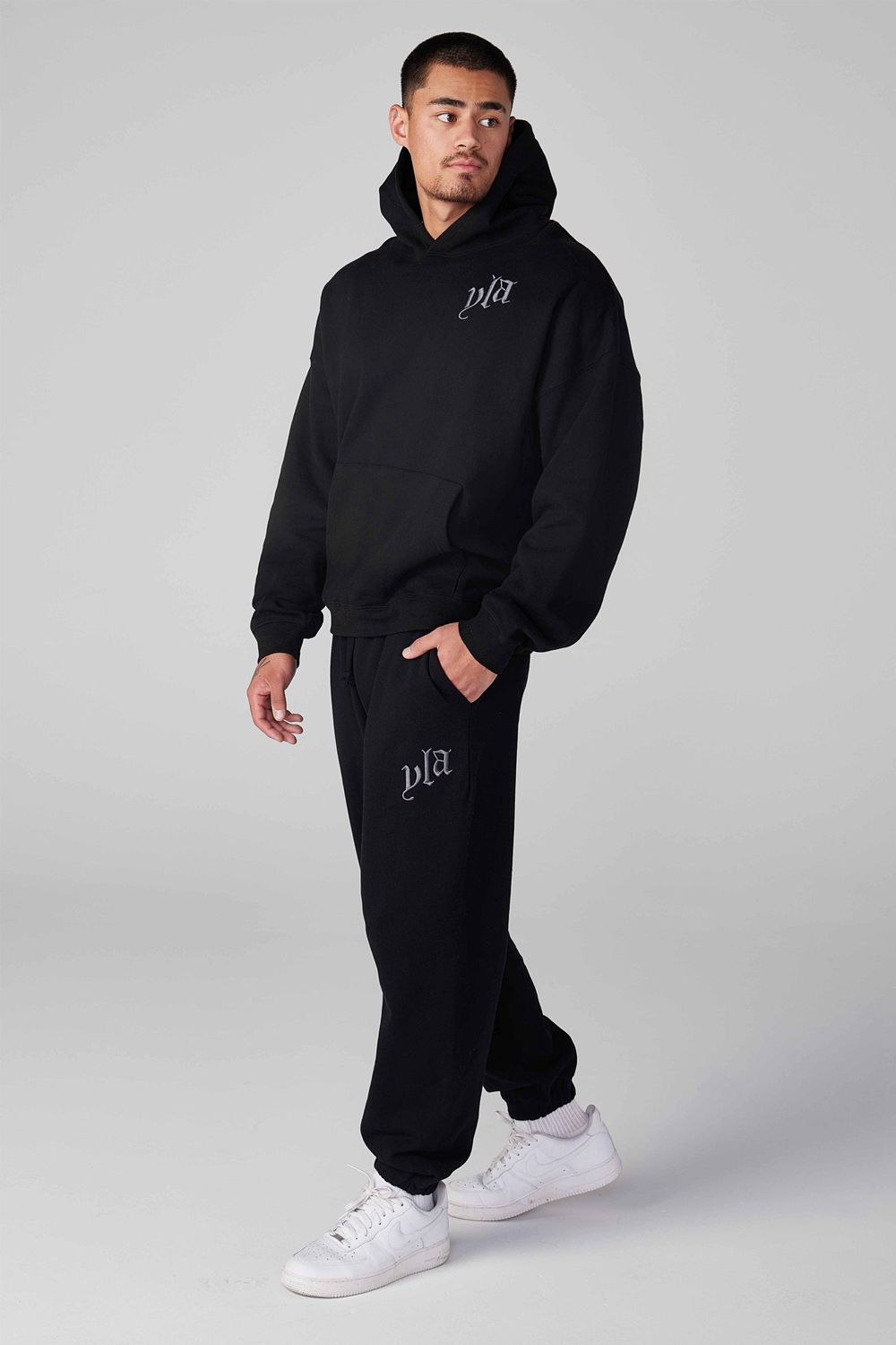 Young LA 222 - Marshmallow Joggers Black Canada | GAJW-64852