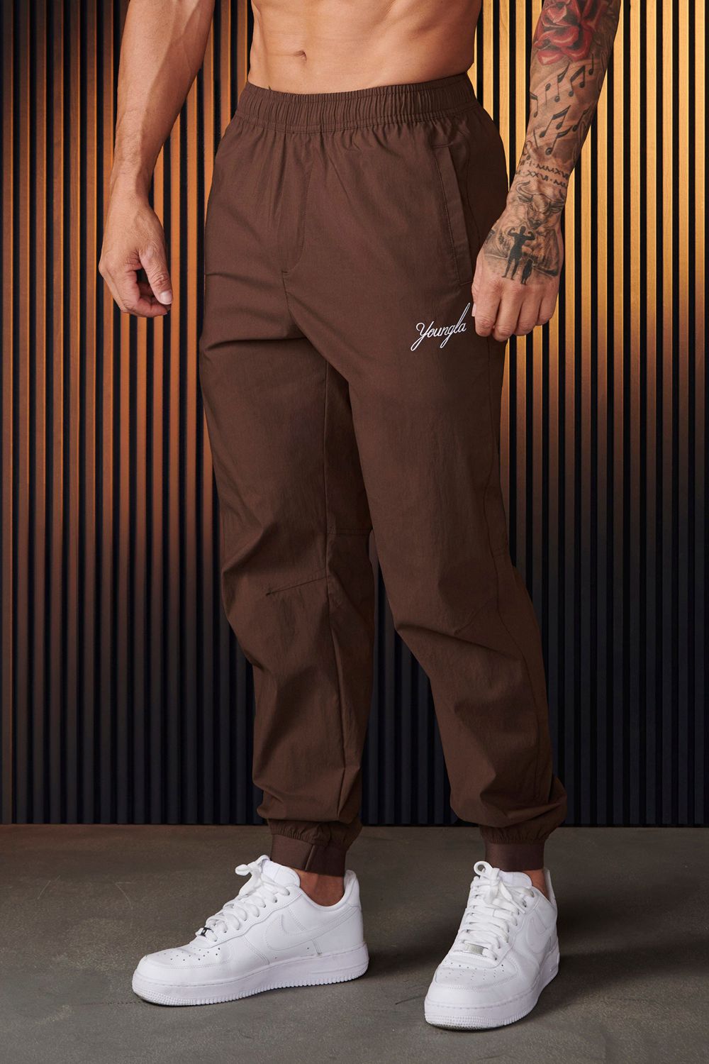 Young LA 225 - Airwave Joggers Dark Brown Canada | DJSK-76938