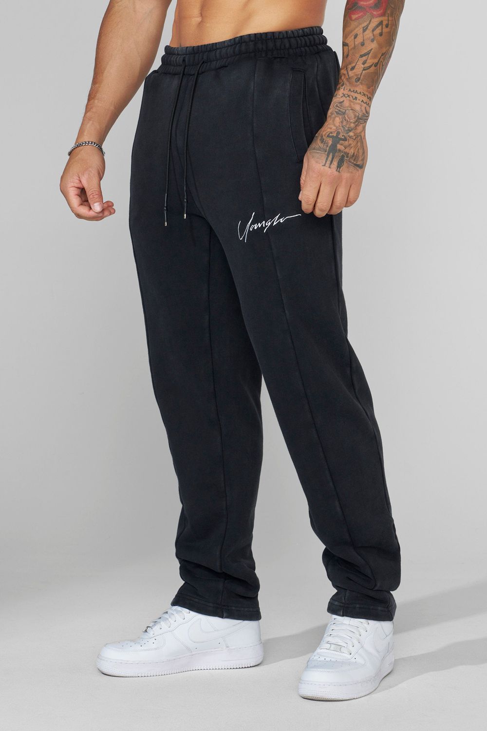 Young LA 229 - Frontline Sweat Pants Black Canada | QVAJ-96542