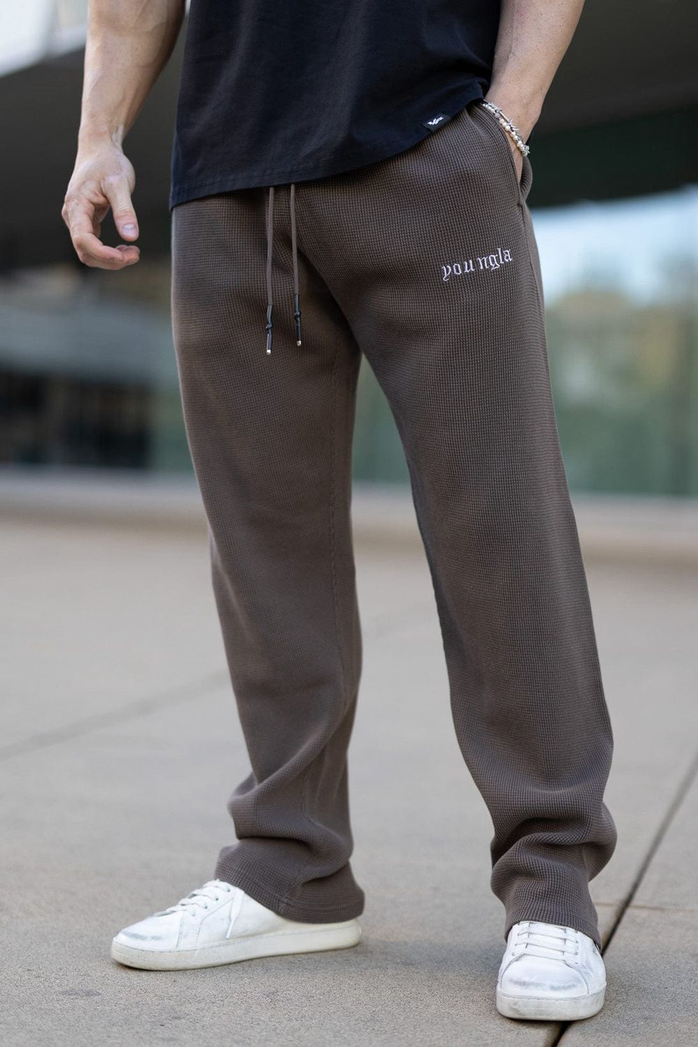 Young LA 230 - No Cuff Thermal Pants Brown Canada | FIYK-50182