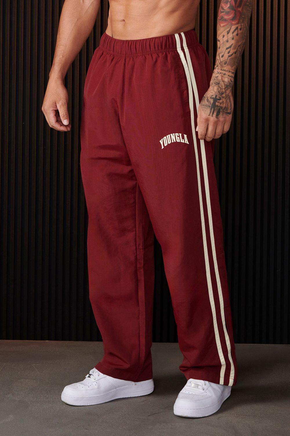 Young LA 249 - Flagship Track Pants Burgundy Canada | IJMV-68537