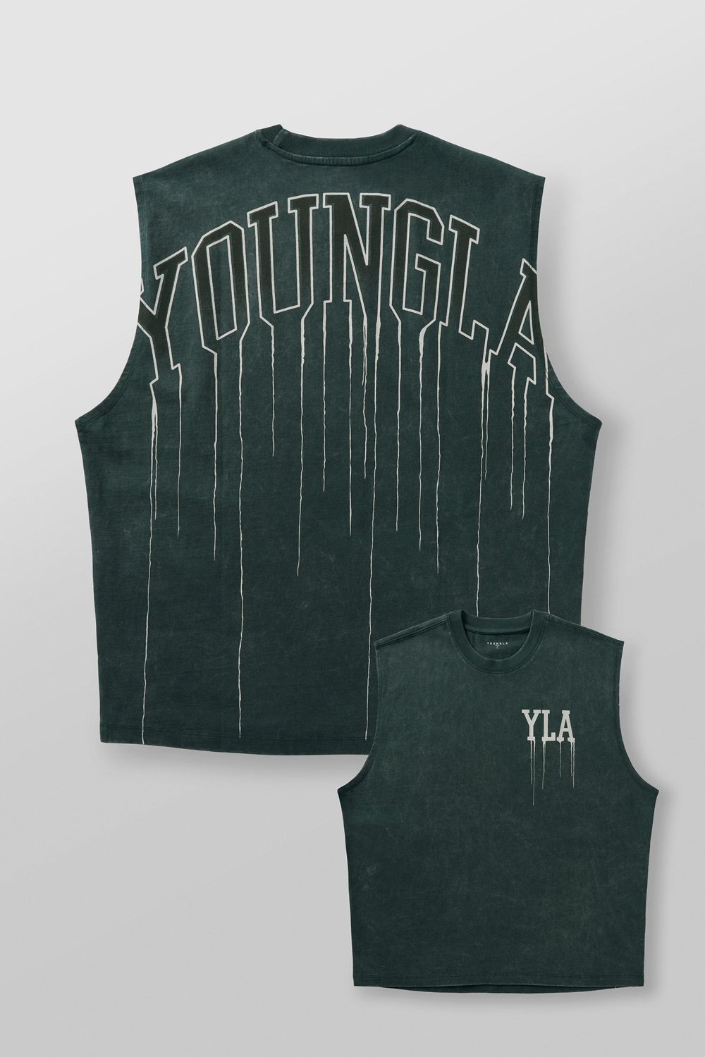 Young LA 3031 - Drip Muscle Tanks Green Canada | FDEU-30678