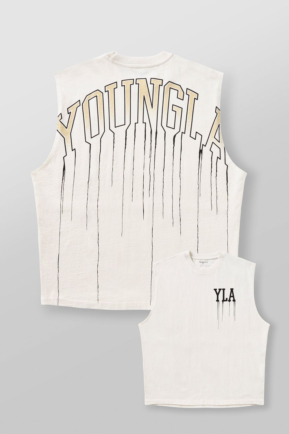 Young LA 3031 - Drip Muscle Tanks White Canada | MEBF-21098