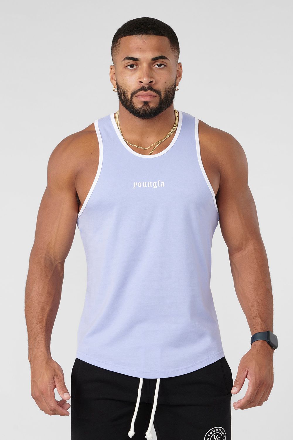 Young LA 319 - Pristine Tank Tops Blue Canada | ICJK-14267