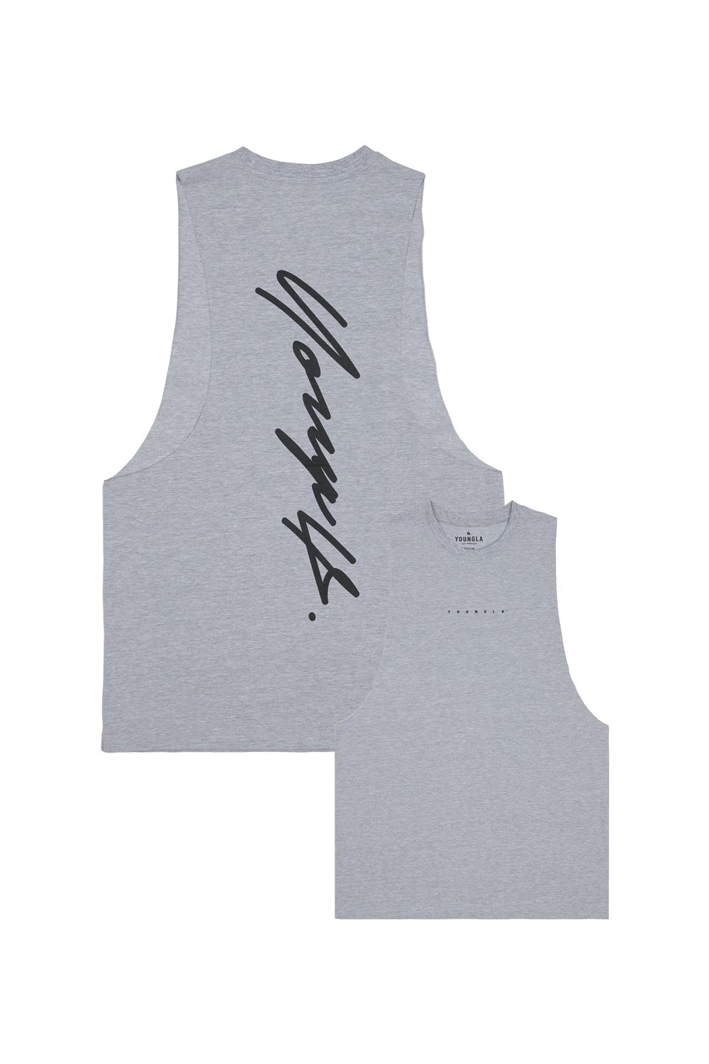 Young LA 323 Autograph Delt Tanks Grey Canada | SOYX-08576