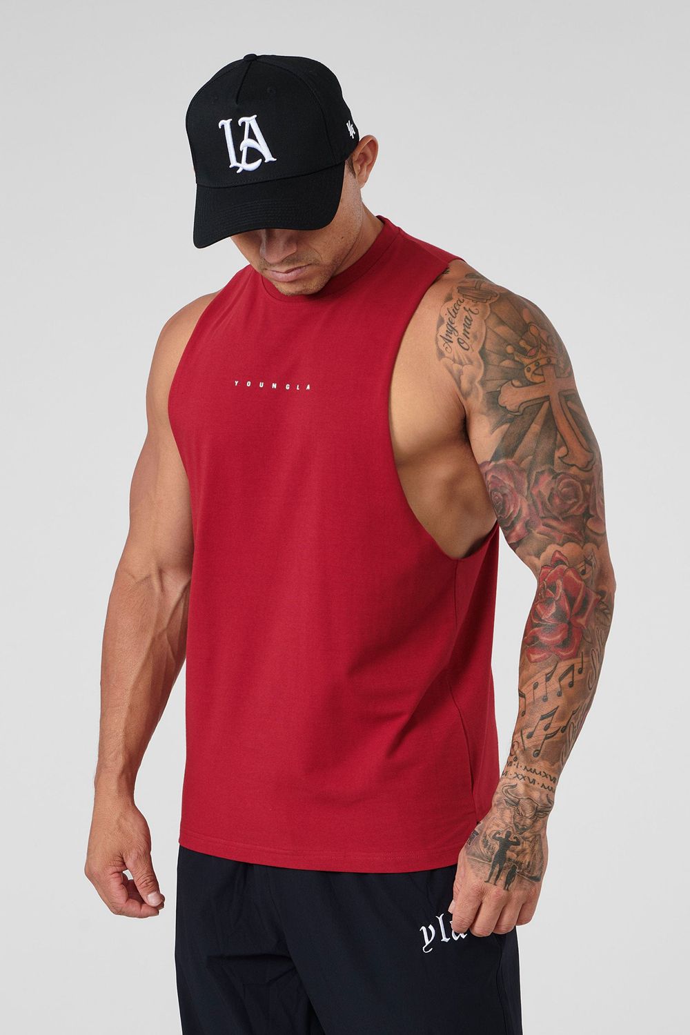 Young LA 323 Autograph Delt Tanks Red Canada | SXAZ-67348