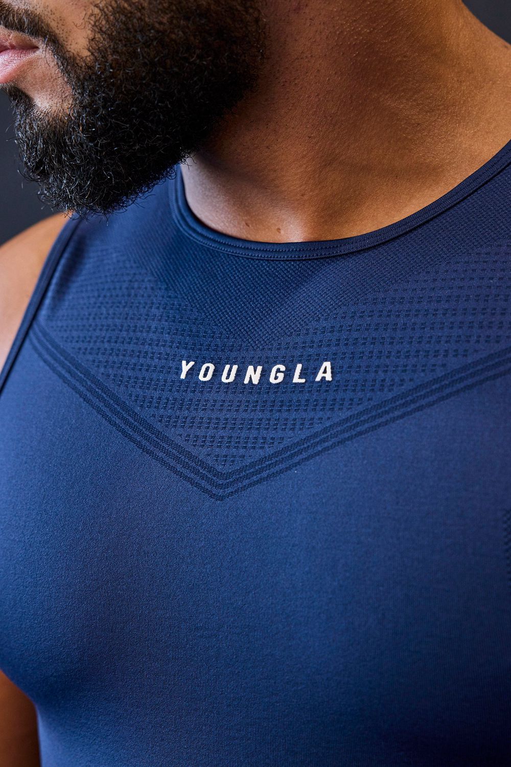 Young LA 343 - Supervillain Compression Tanks Blue Canada | WOGY-41239