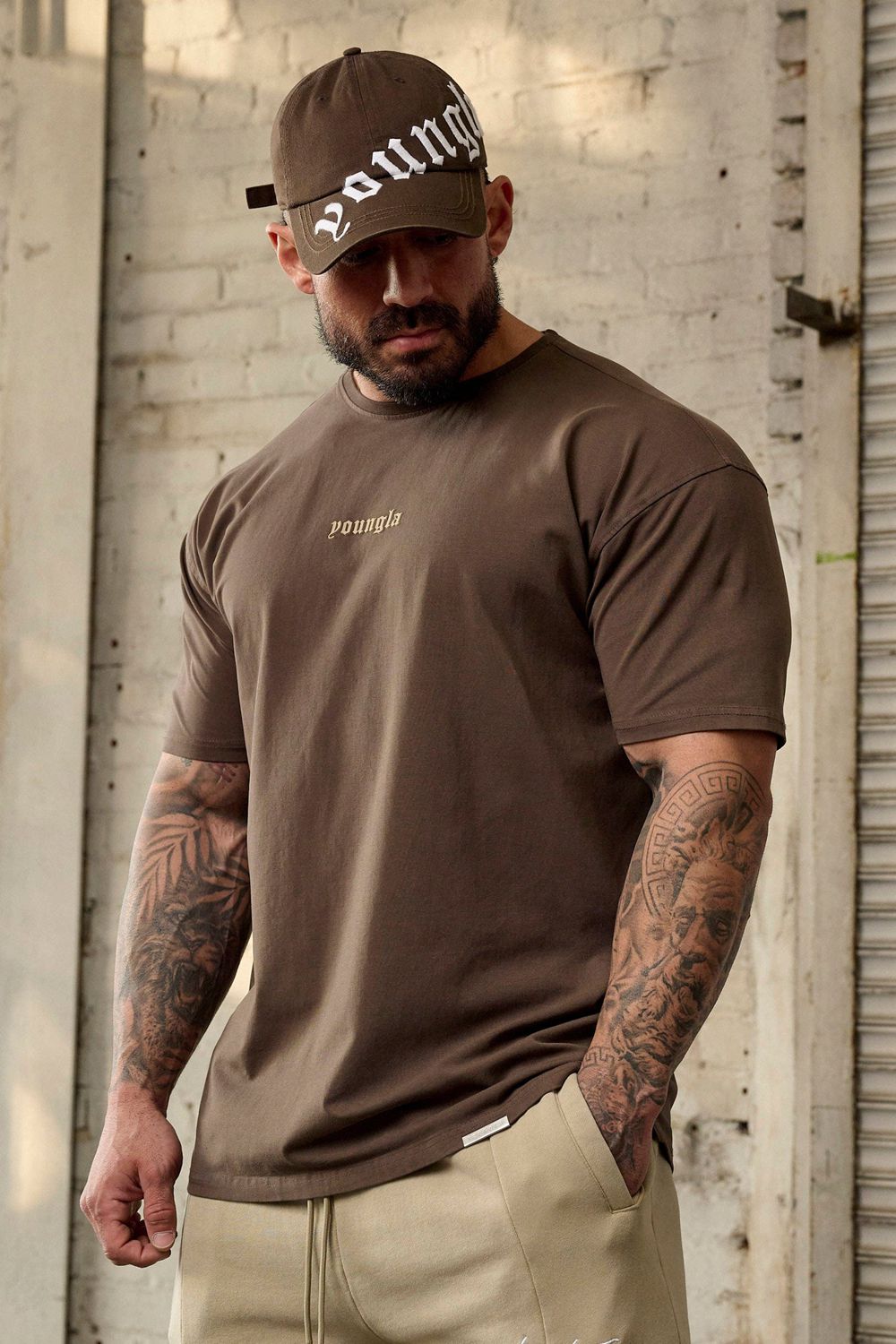 Young LA 4059 - Fitted Metal Tee Dark Brown Canada | AVZM-51942