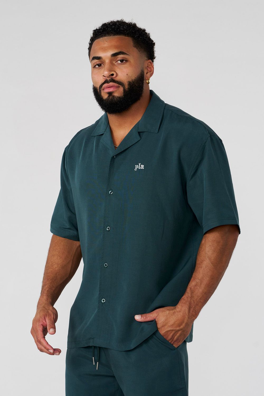 Young LA 4062 - Yacht Club Button Up Teal Canada | BTVO-39142