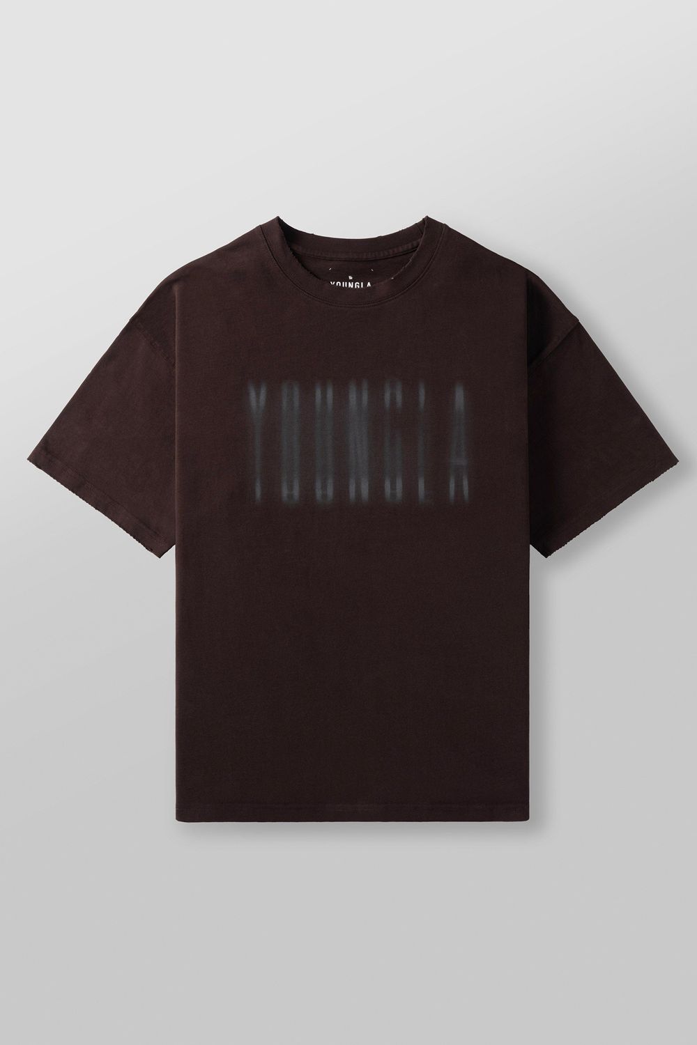 Young LA 4075 - Blurry Heavyweight Tee Dark Brown Canada | NSOA-74812