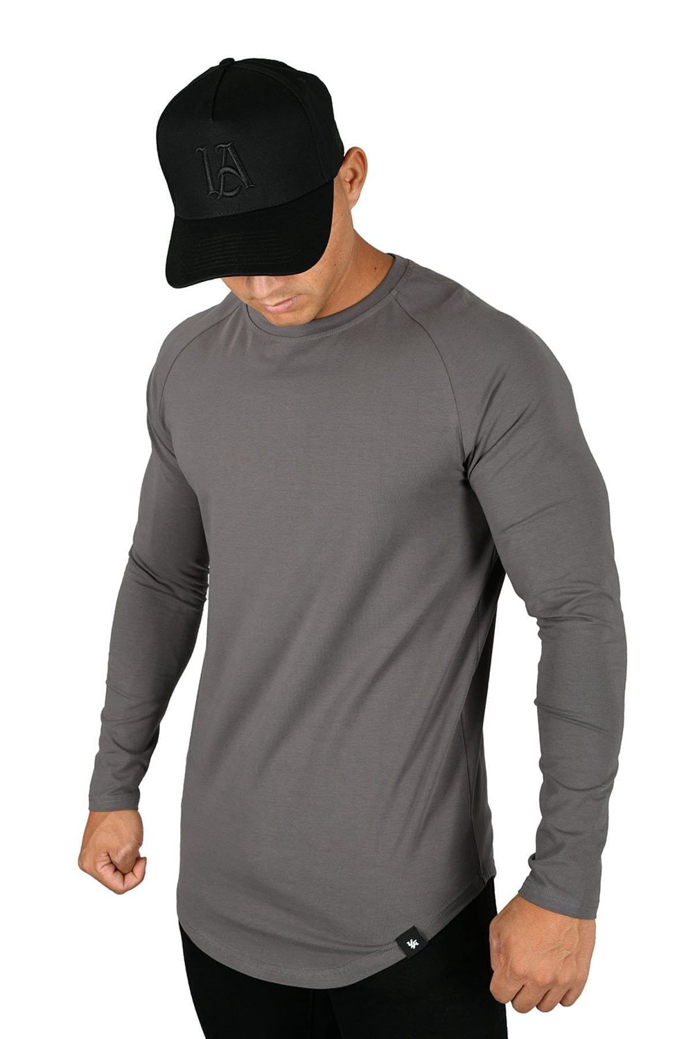 Young LA 410 Perfect Raglan Long Sleeve Shirts Grey Canada | TNBO-76143