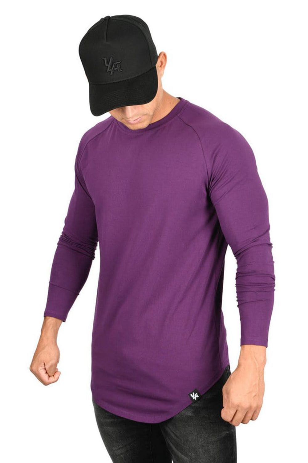 Young LA 410 Perfect Raglan Long Sleeve Shirts Purple Canada | RIHL-60183