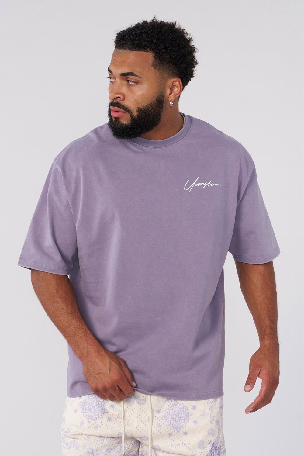 Young LA 4111 - Bandana Heavyweight Tees Purple Canada | UYRE-86031