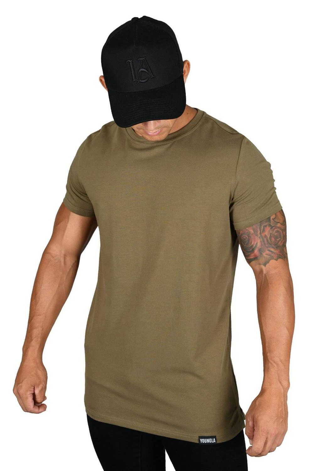 Young LA 411 Perfect Tee - Straight Bottom Olive Canada | RADZ-19863