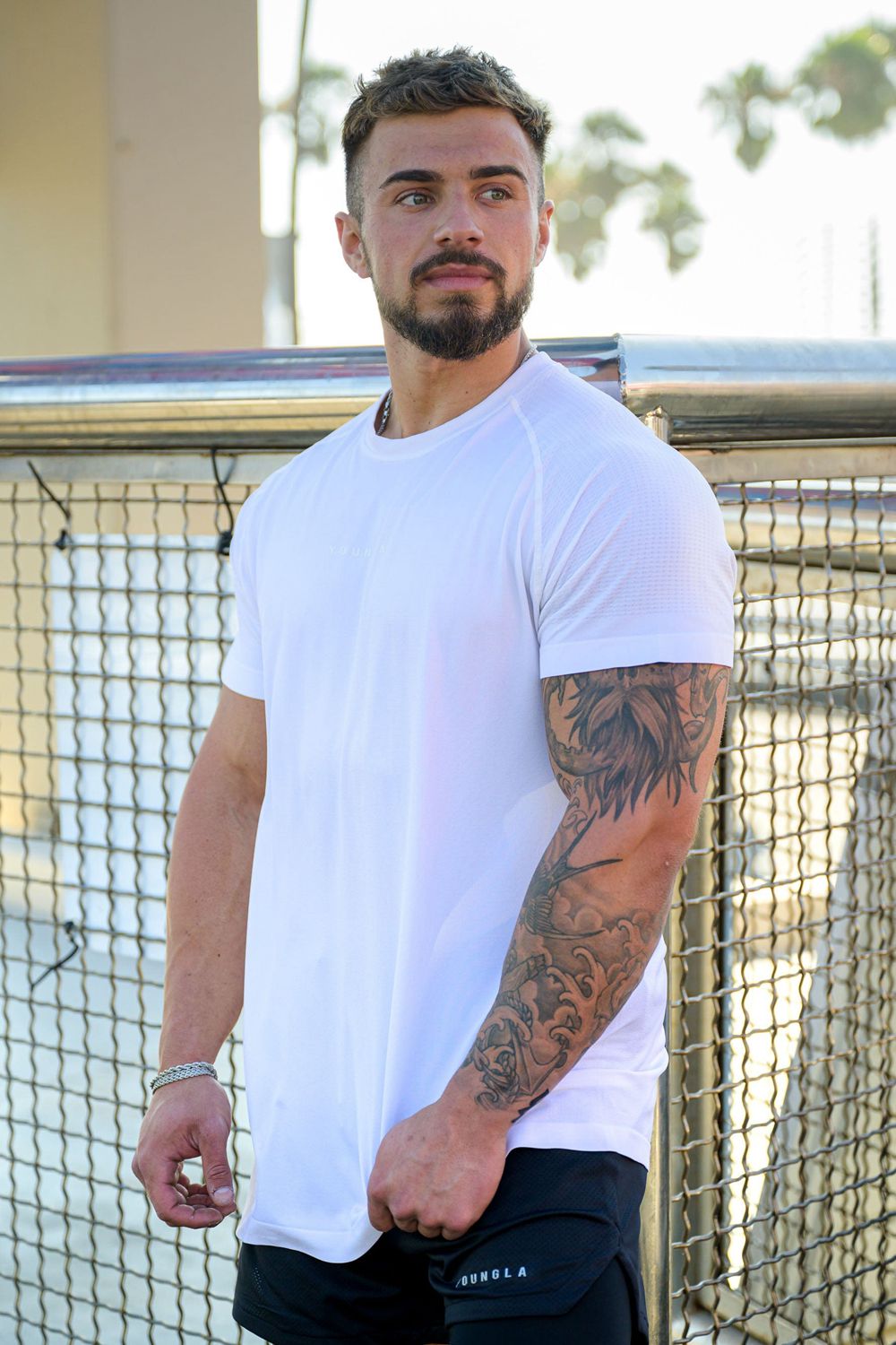 Young LA 454 New Gen Compression Tee White Canada | FMBI-58409