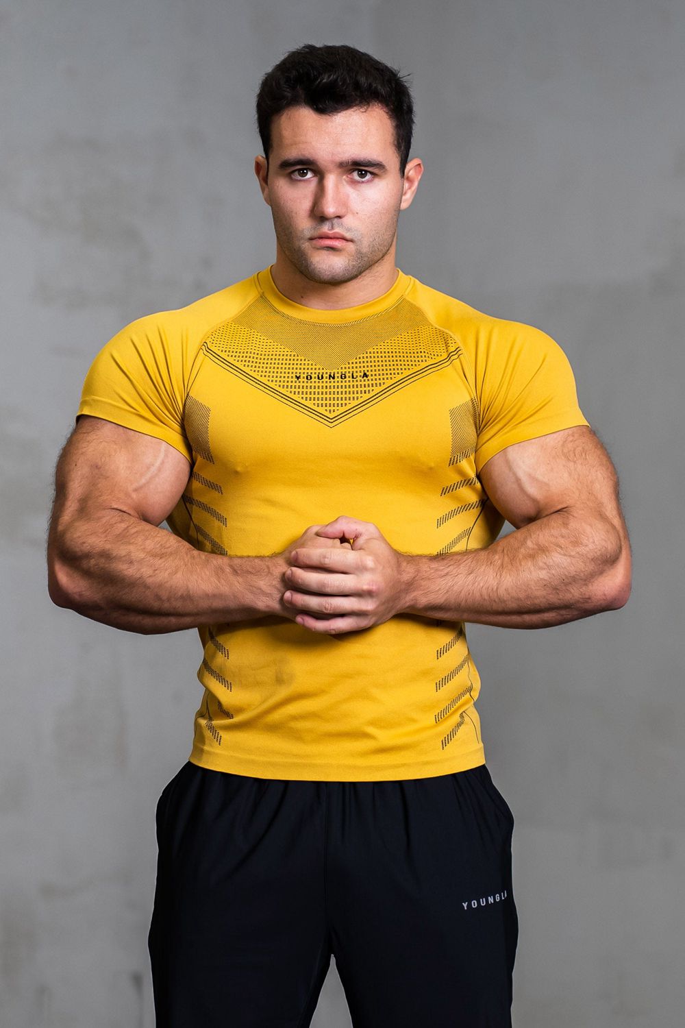 Young LA 465 Superhero Compression Tees Yellow Canada | UHXC-15364