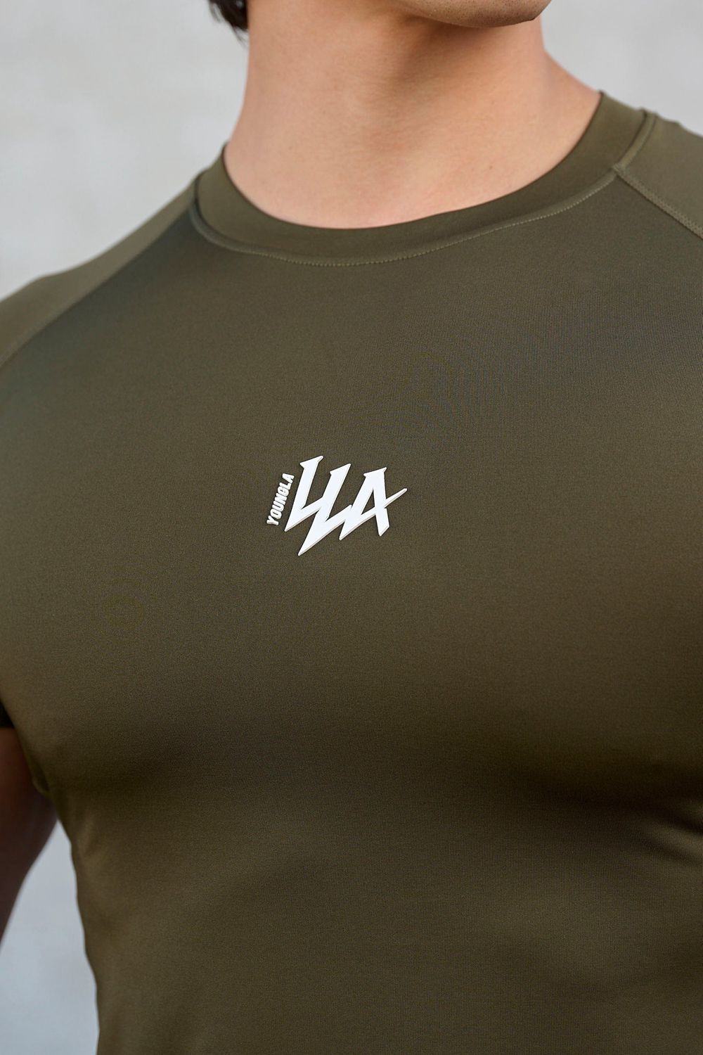 Young LA 474 - Speed Compression Tees Olive Canada | AVUS-61934