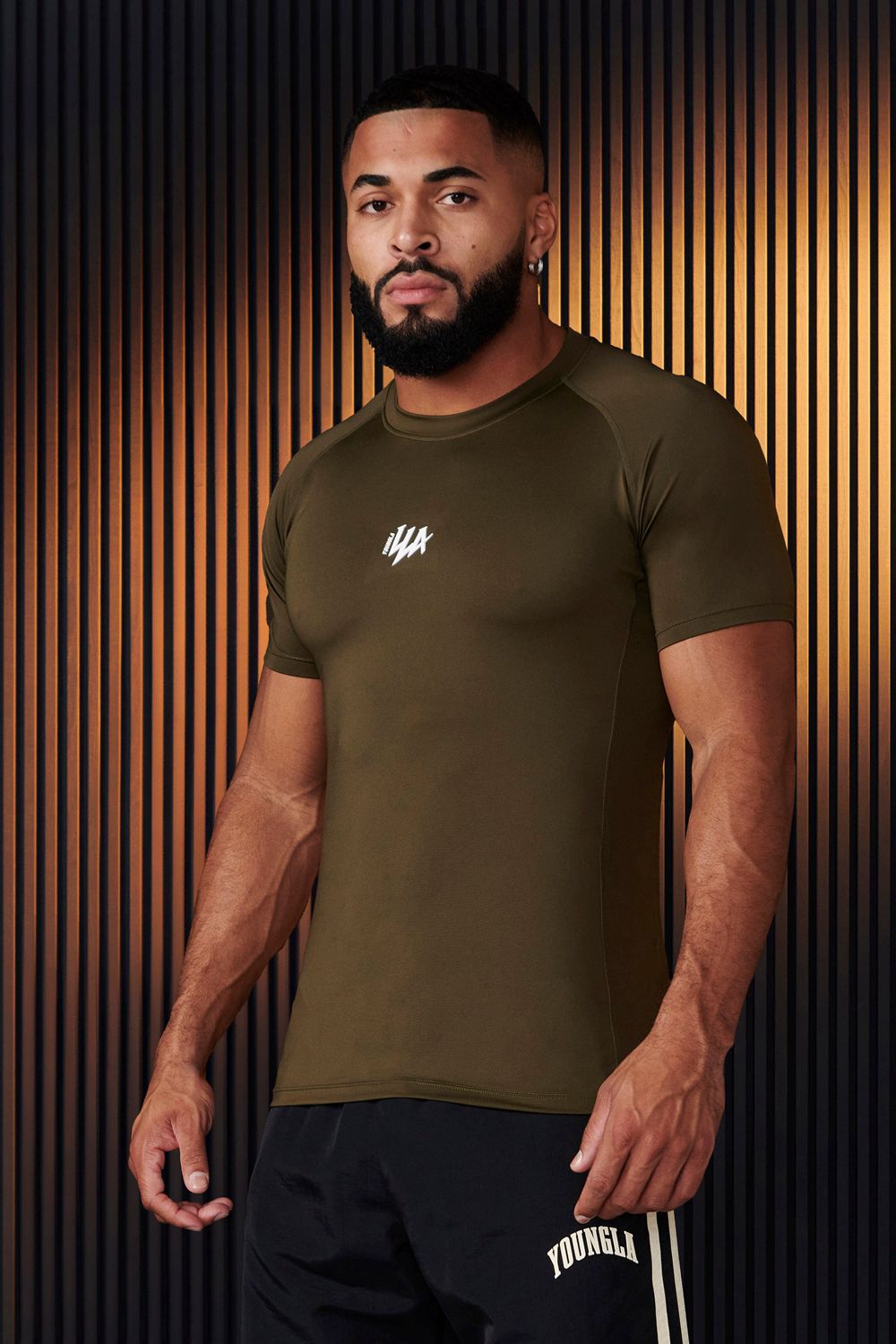 Young LA 474 - Speed Compression Tees Olive Canada | AVUS-61934