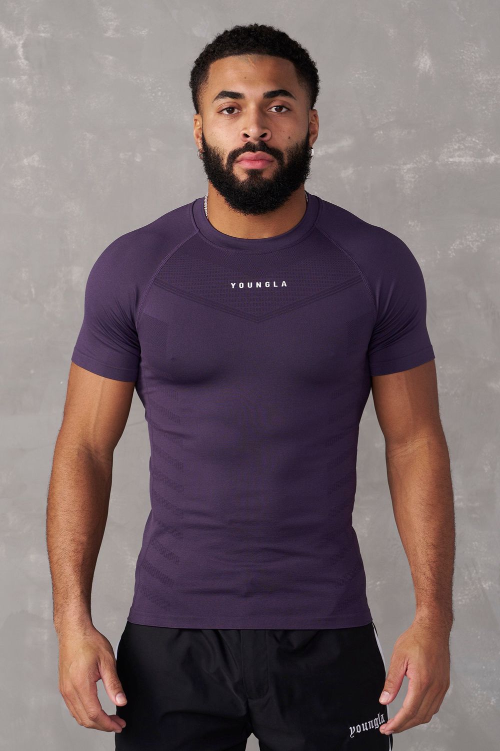 Young LA 475 Supervillain Compression Tees Purple Canada | ZXOP-94507