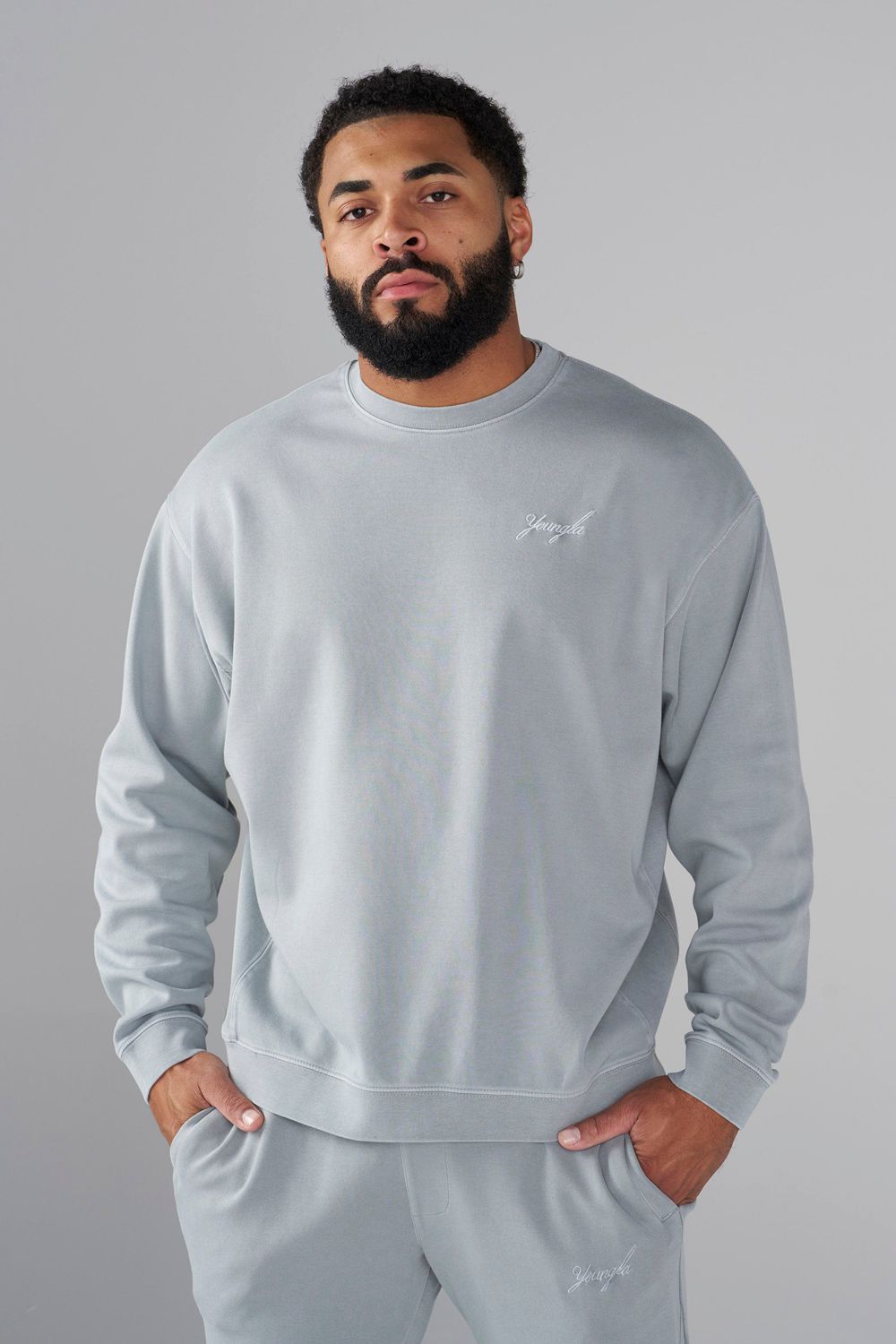 Young LA 5004 - Cloud Comfort Set - Crewneck Grey Canada | KXSN-60231