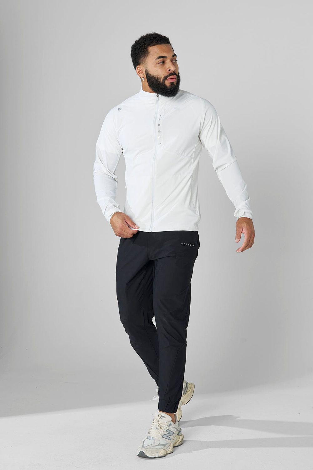 Young LA 5052 - Morning Run Zip-Up White Canada | TDLA-43687