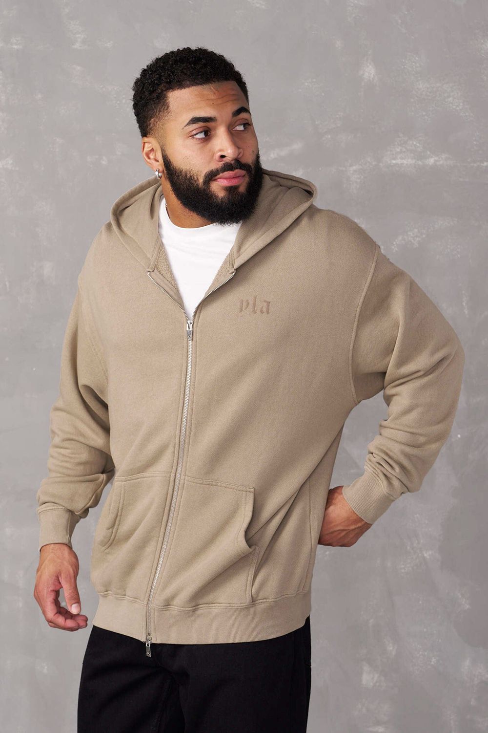 Young LA 514 - Monarch Zip-Up Hoodie 2.0 Beige Canada | DROF-62719