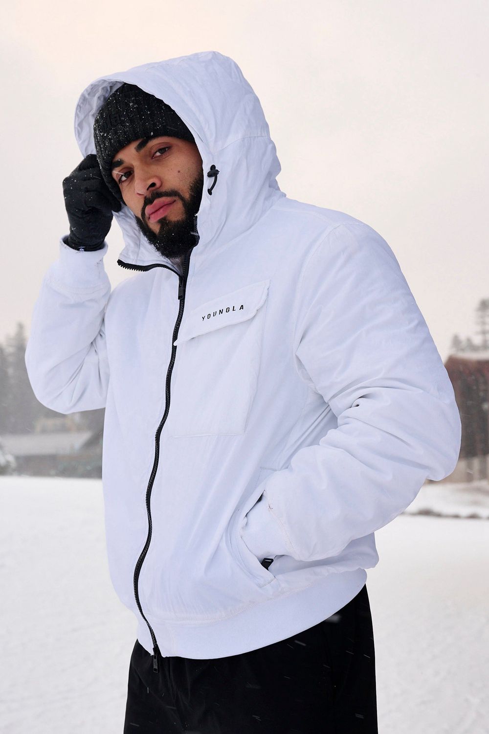 Young LA 525 - Rain Day Jacket White Canada | RNQV-46310