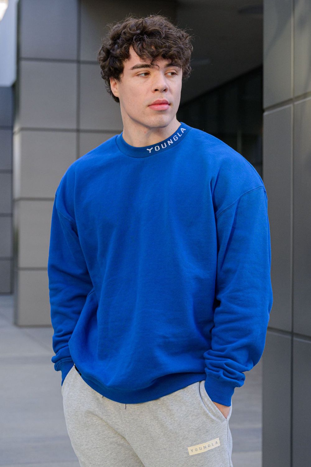 Young LA 557 Trademark Crewnecks Blue Canada | TRVU-89647