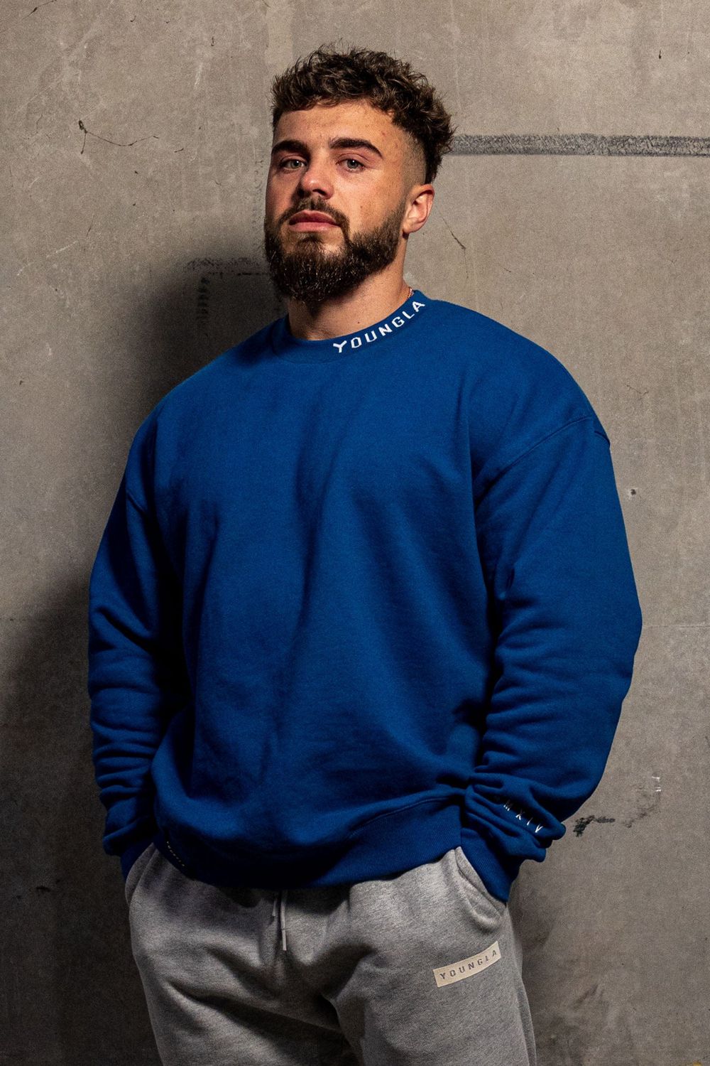 Young LA 557 Trademark Crewnecks Blue Canada | TRVU-89647