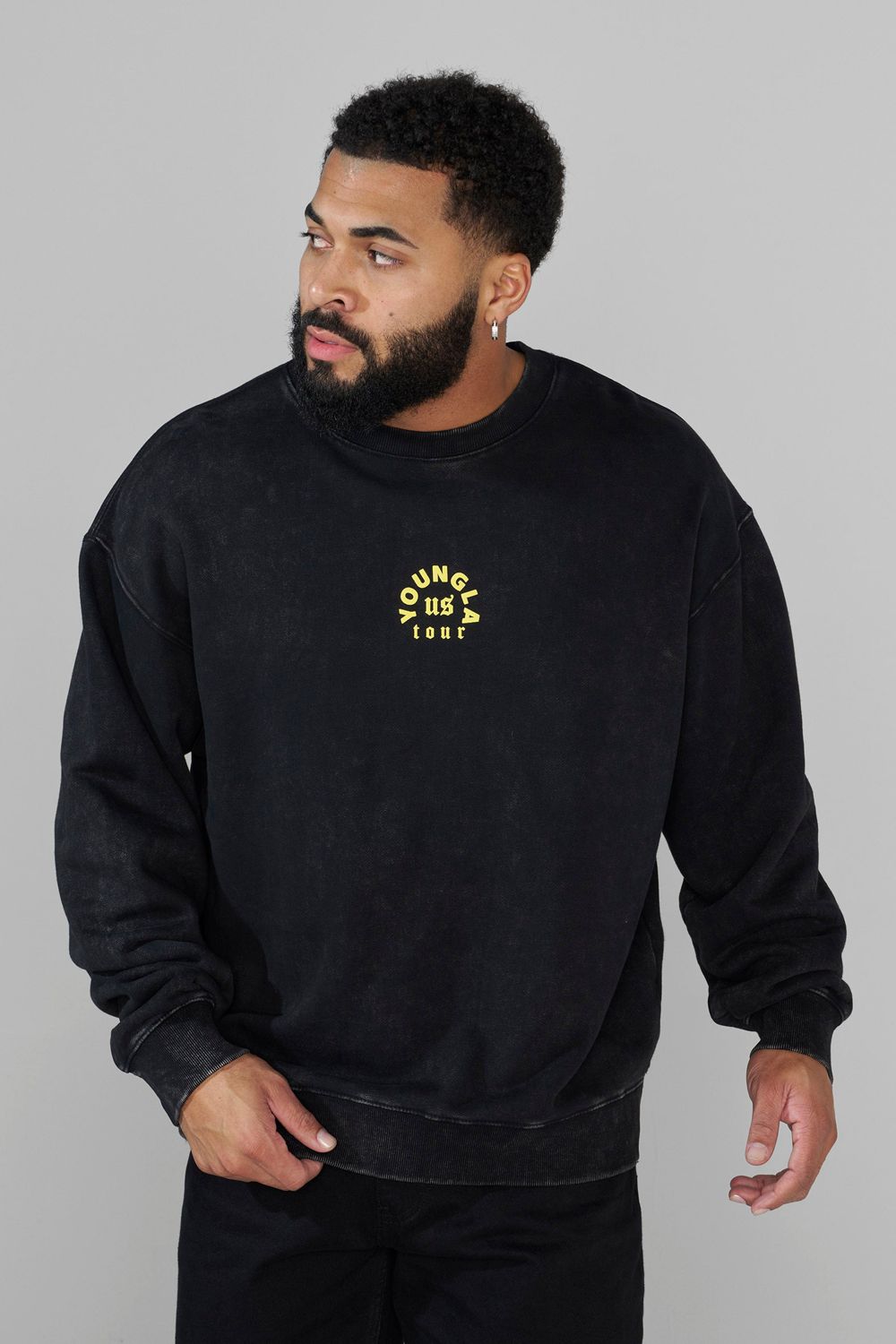 Young LA 565 - Us Tour Crewnecks Black Canada | GRHZ-50349