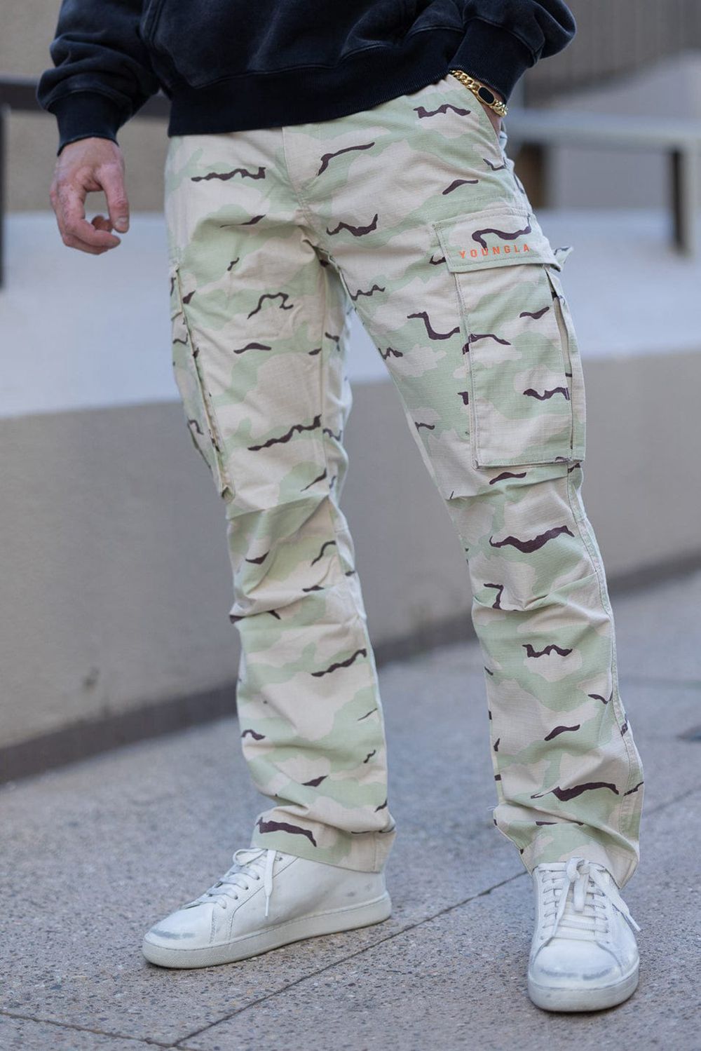 Young LA 602 - Camo Tactical Cargos Beige Canada | QOBI-61250